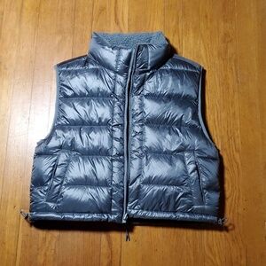 Gilly Hicks Metallic Gray Puffer Vest